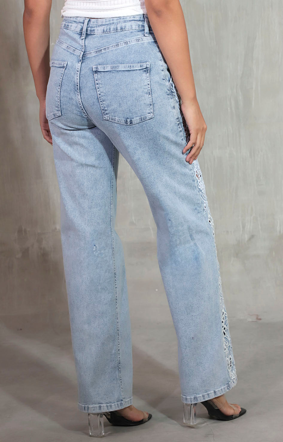 Pantalón recto denim - PANTALON Boutiquemirel 