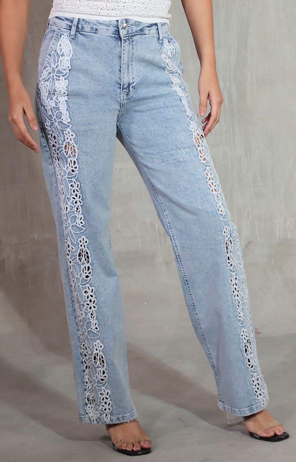 Pantalón recto denim - PANTALON Boutiquemirel 