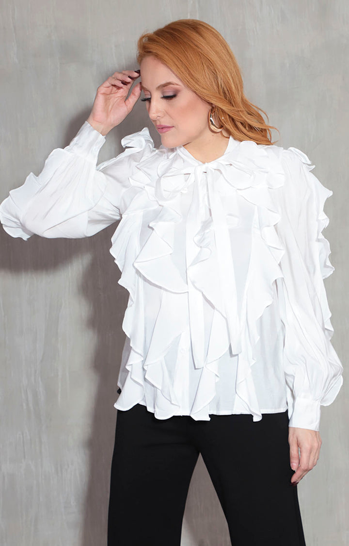 Blusa formal blanca - BLUSA Boutiquemirel 