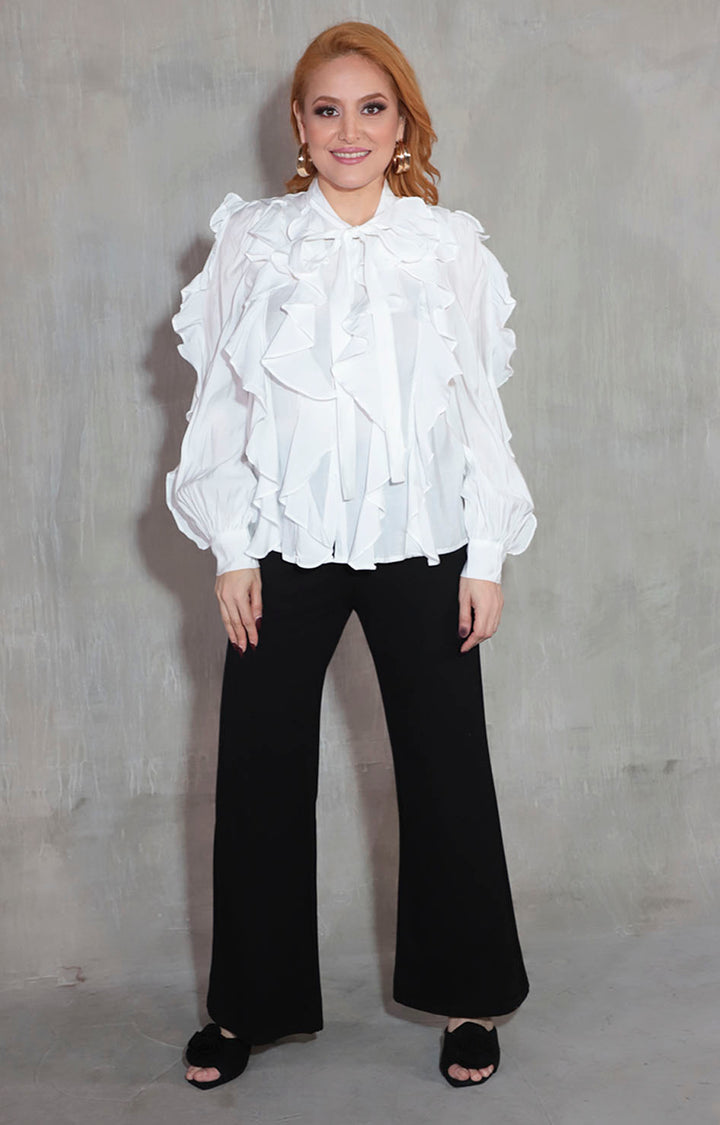 Blusa formal blanca - BLUSA Boutiquemirel 