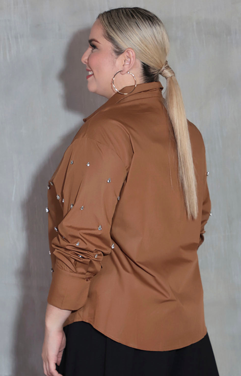 Camisera café - BLUSA XL Boutiquemirel 