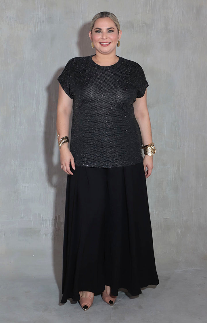 Blusa negra de lentejuela - BLUSA XL Boutiquemirel 