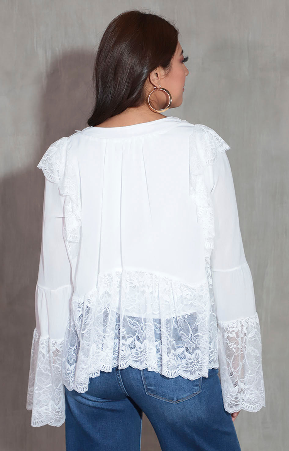 Blusa blanca con lazos - BLUSA Boutiquemirel 