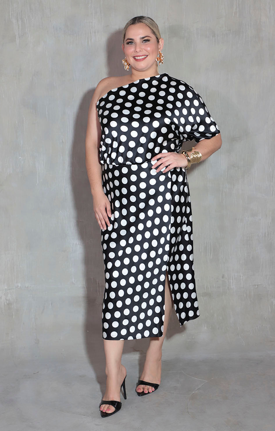Vestido negro polka-dots - VESTIDO XL Boutiquemirel 