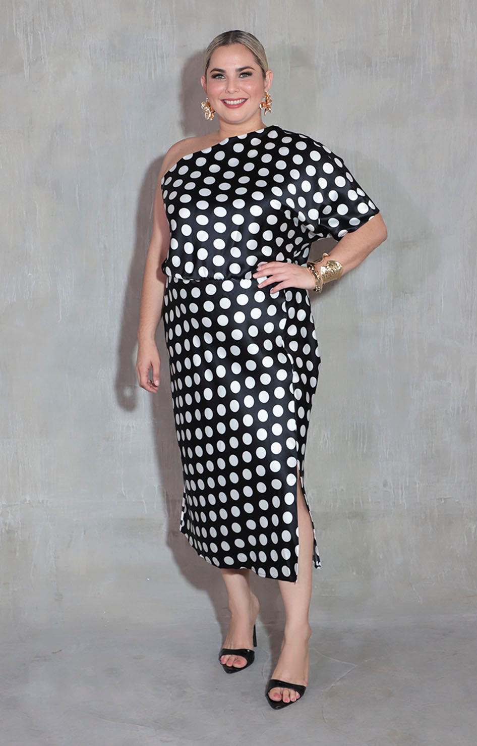 Vestido negro polka-dots - VESTIDO XL Boutiquemirel 