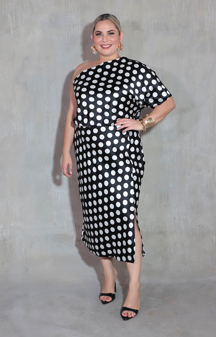 Vestido negro polka-dots - VESTIDO XL Boutiquemirel 