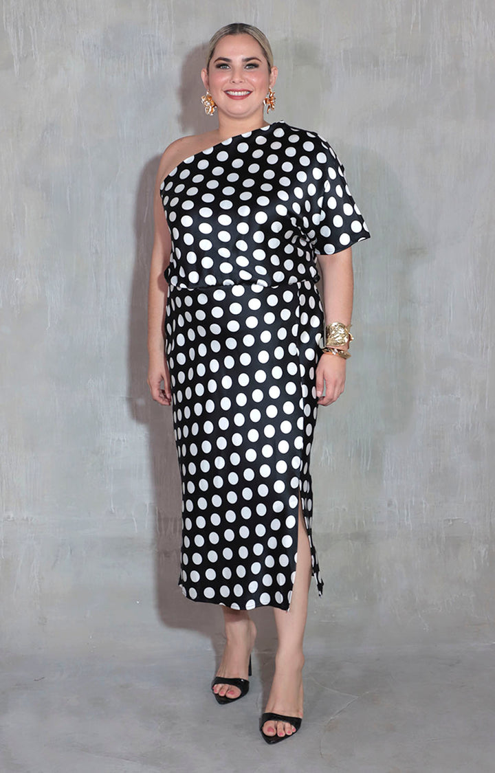 Vestido negro polka-dots - VESTIDO XL Boutiquemirel 