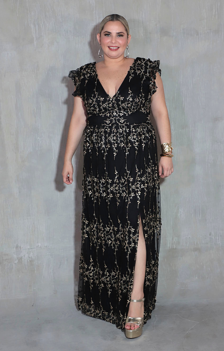 Vestido negro bordado - VESTIDO XL Boutiquemirel 