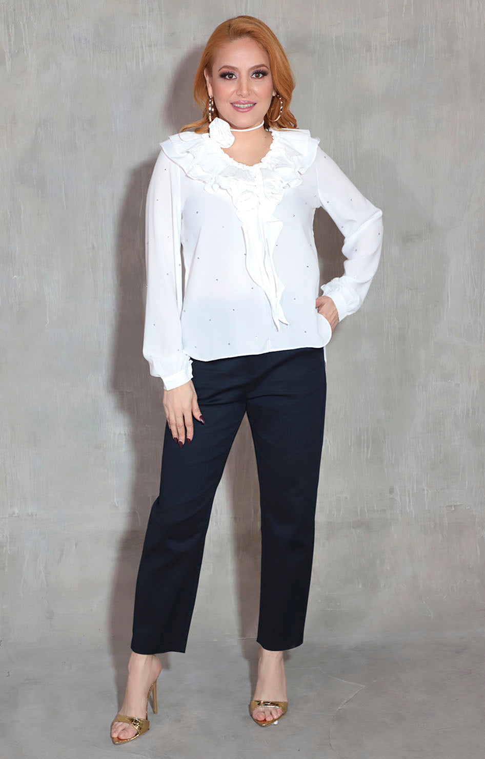 Blusa blanca con olanes - BLUSA Boutiquemirel 