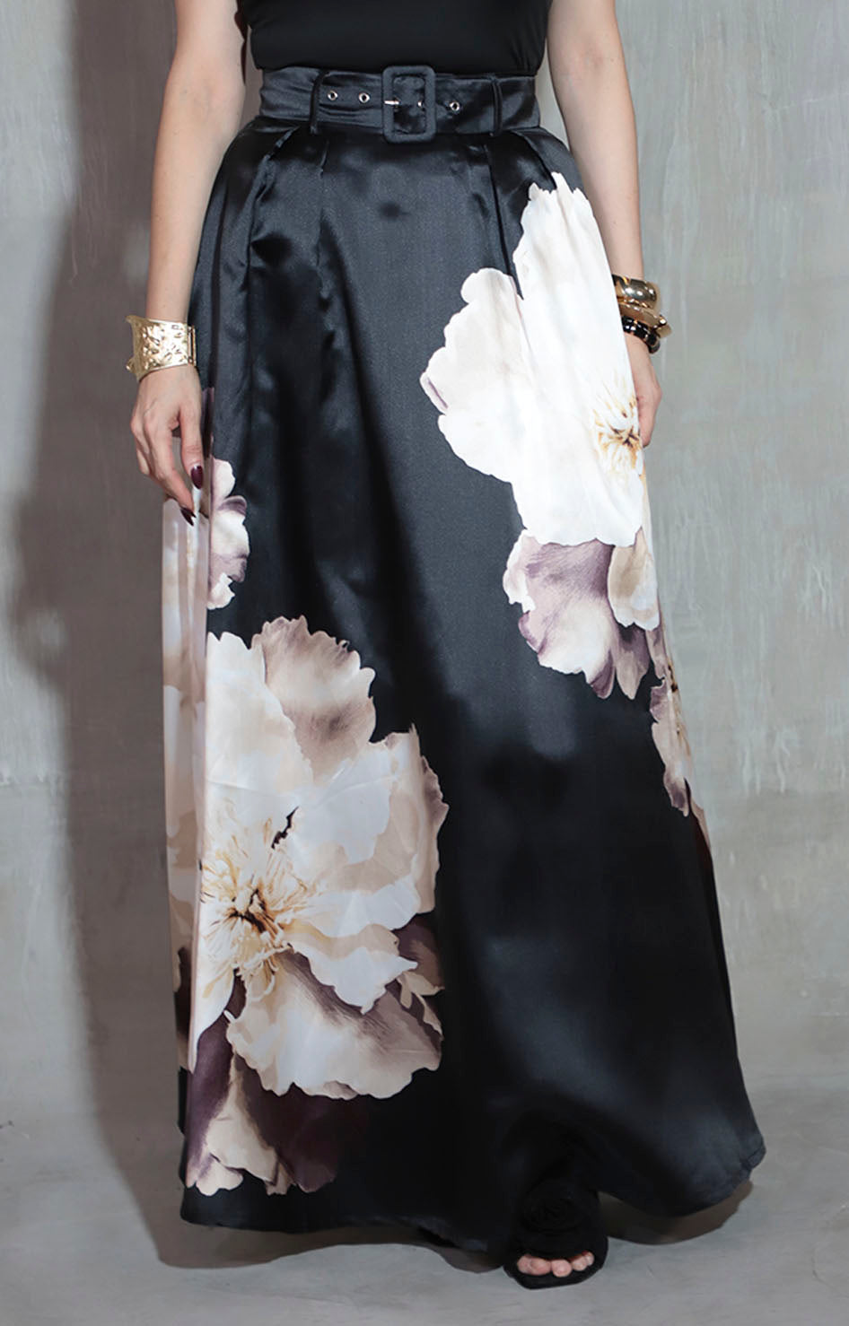 Falda negra estampada - FALDA Boutiquemirel 