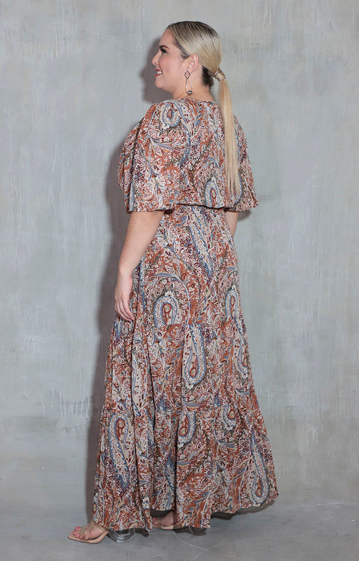 Vestido café estampado - VESTIDO XL Boutiquemirel 