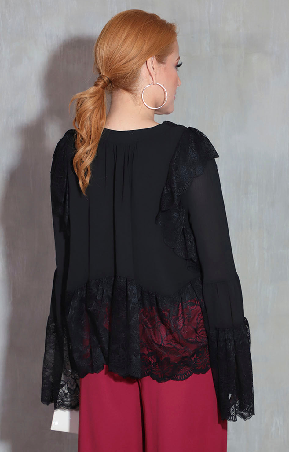 Blusa negra con lazos - BLUSA Boutiquemirel 