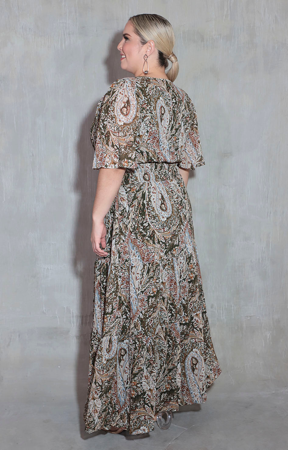 Vestido verde estampado - VESTIDO XL Boutiquemirel 