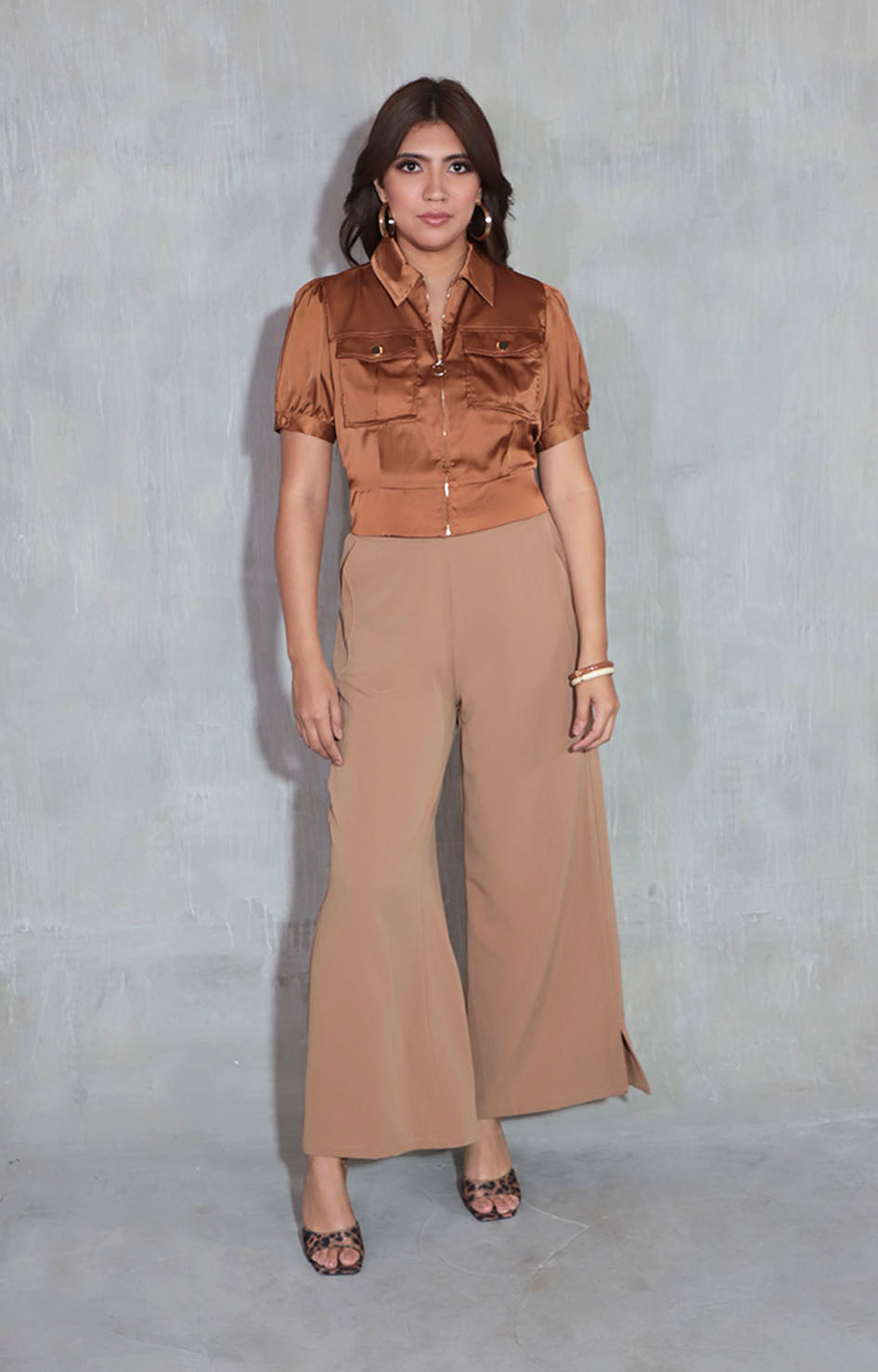 Pantalón recto mocca - PANTALON Boutiquemirel 