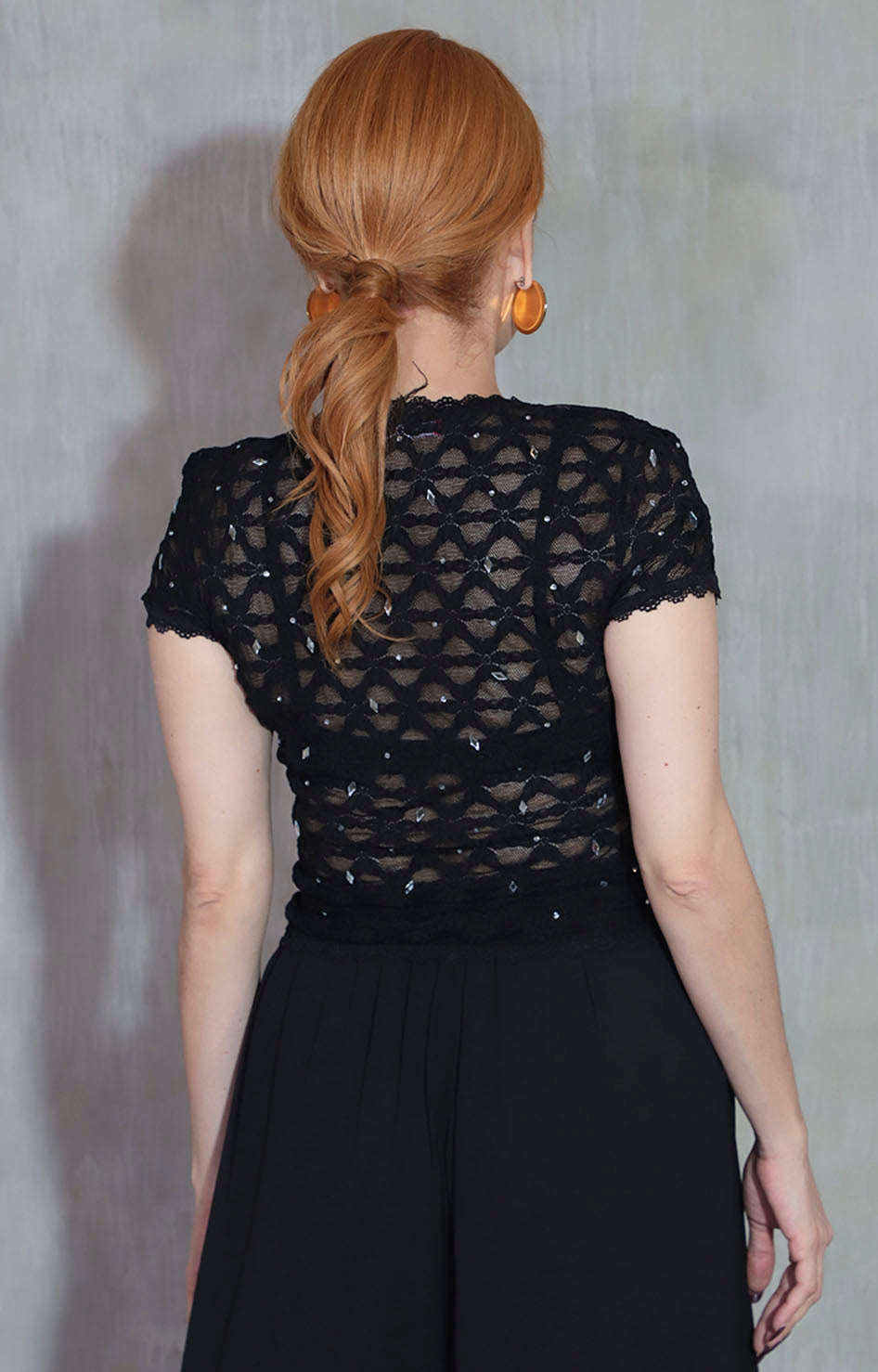 Blusa negra con brillos - BLUSA Boutiquemirel 