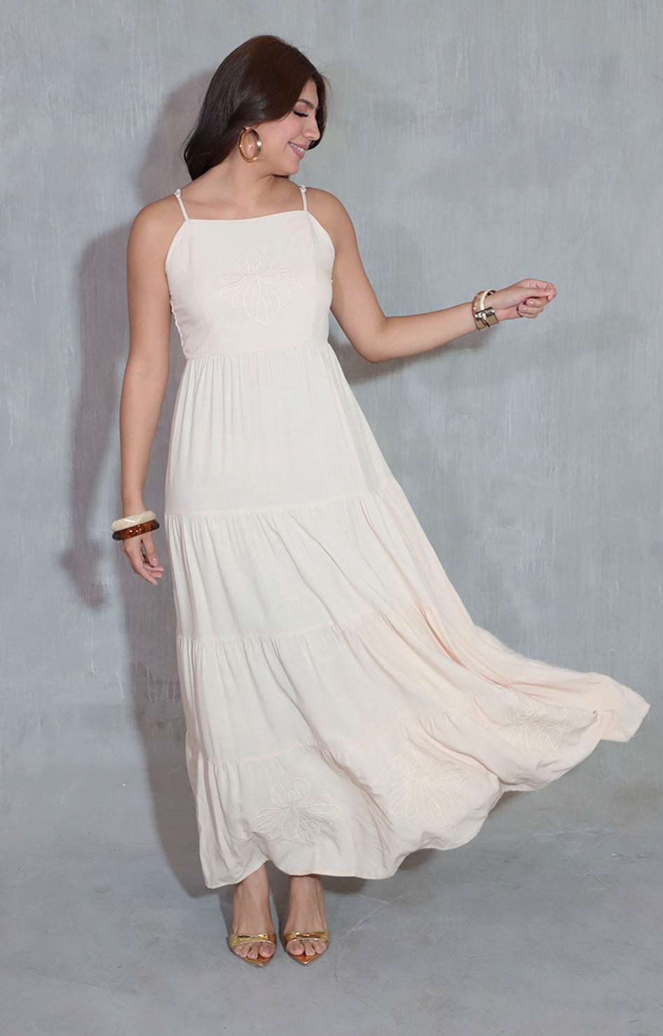 Vestido beige - VESTIDO Boutiquemirel 