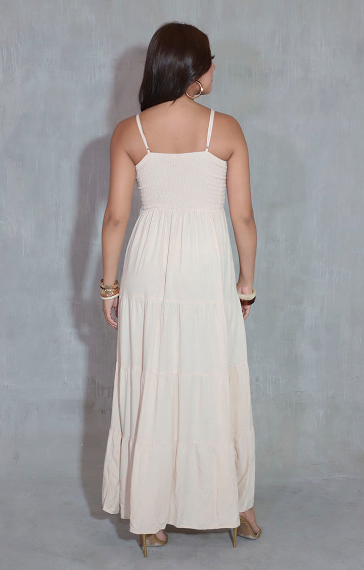 Vestido beige - VESTIDO Boutiquemirel 