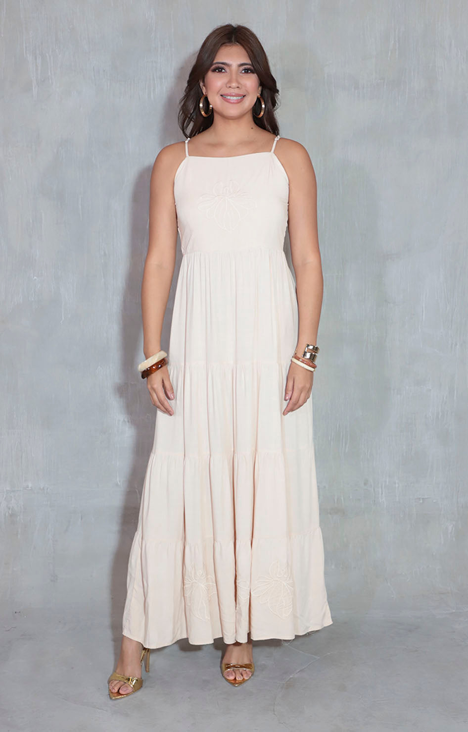 Vestido beige - VESTIDO Boutiquemirel 