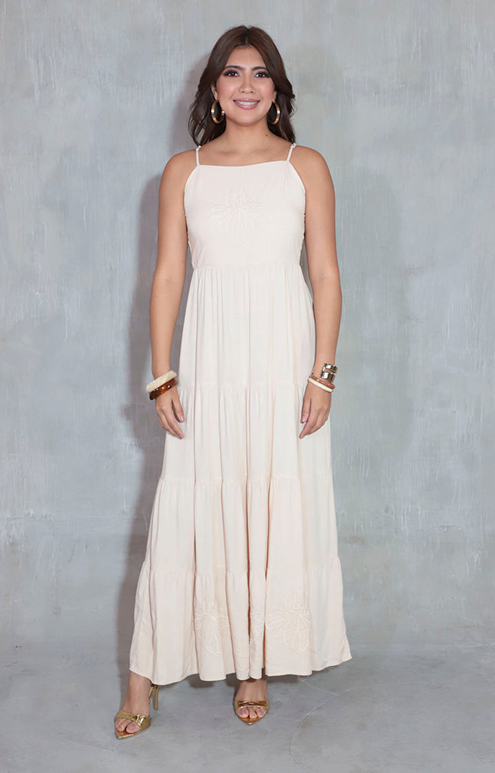 Vestido beige - VESTIDO Boutiquemirel 