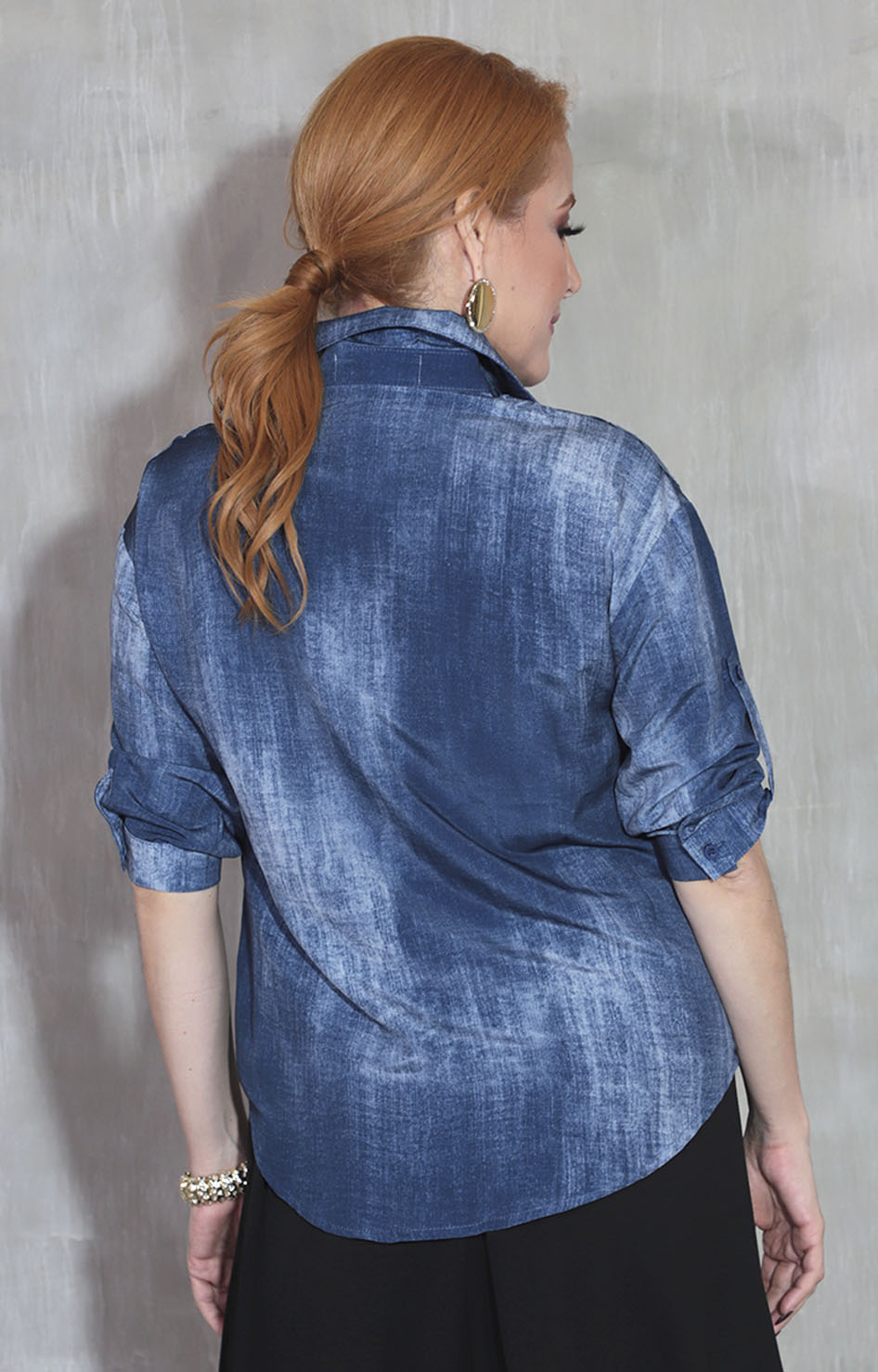 Blusa azul tie-dye - BLUSA Boutiquemirel 