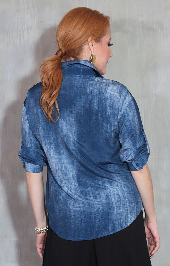 Blusa azul tie-dye - BLUSA Boutiquemirel 