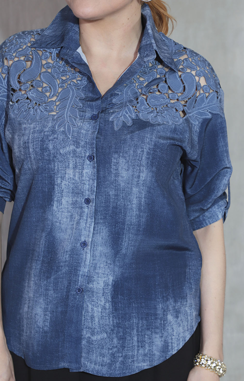 Blusa azul tie-dye - BLUSA Boutiquemirel 