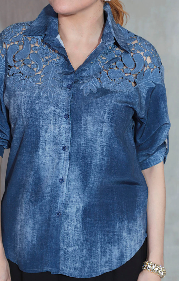 Blusa azul tie-dye - BLUSA Boutiquemirel 