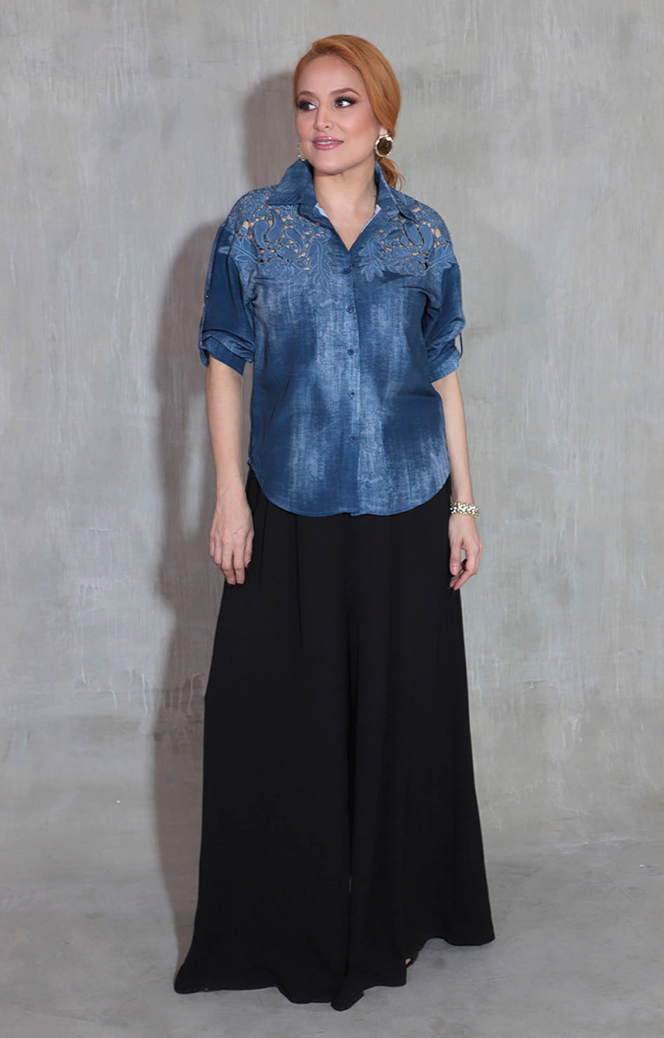 Blusa azul tie-dye - BLUSA Boutiquemirel 