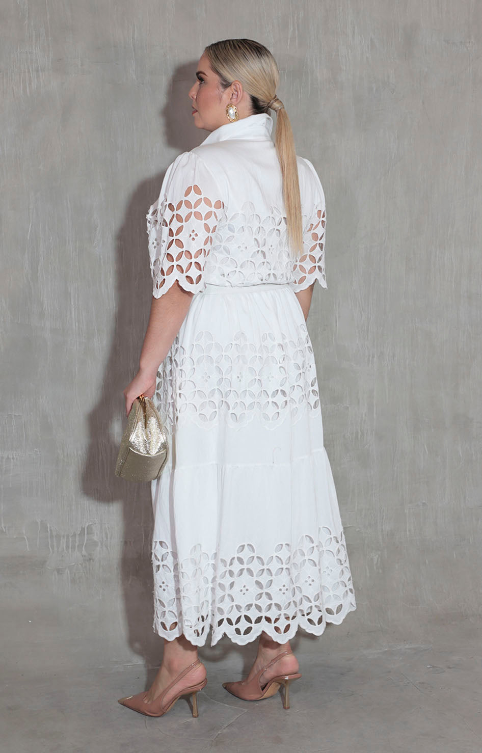 Vestido blanco en guipur - VESTIDO XL Boutiquemirel 