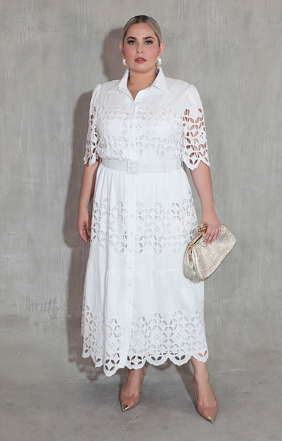 Vestido blanco en guipur - VESTIDO XL Boutiquemirel 