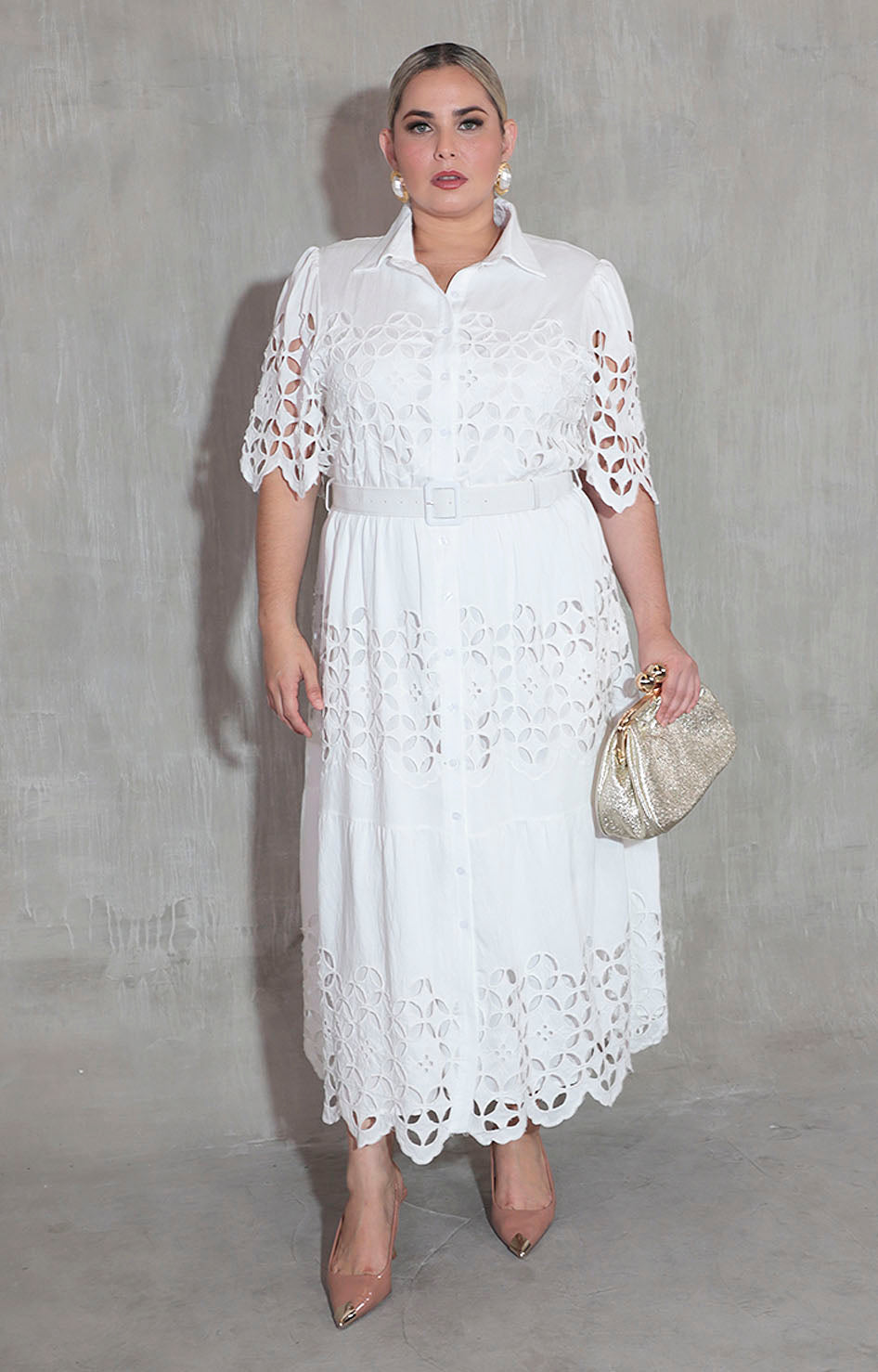 Vestido blanco en guipur - VESTIDO XL Boutiquemirel 