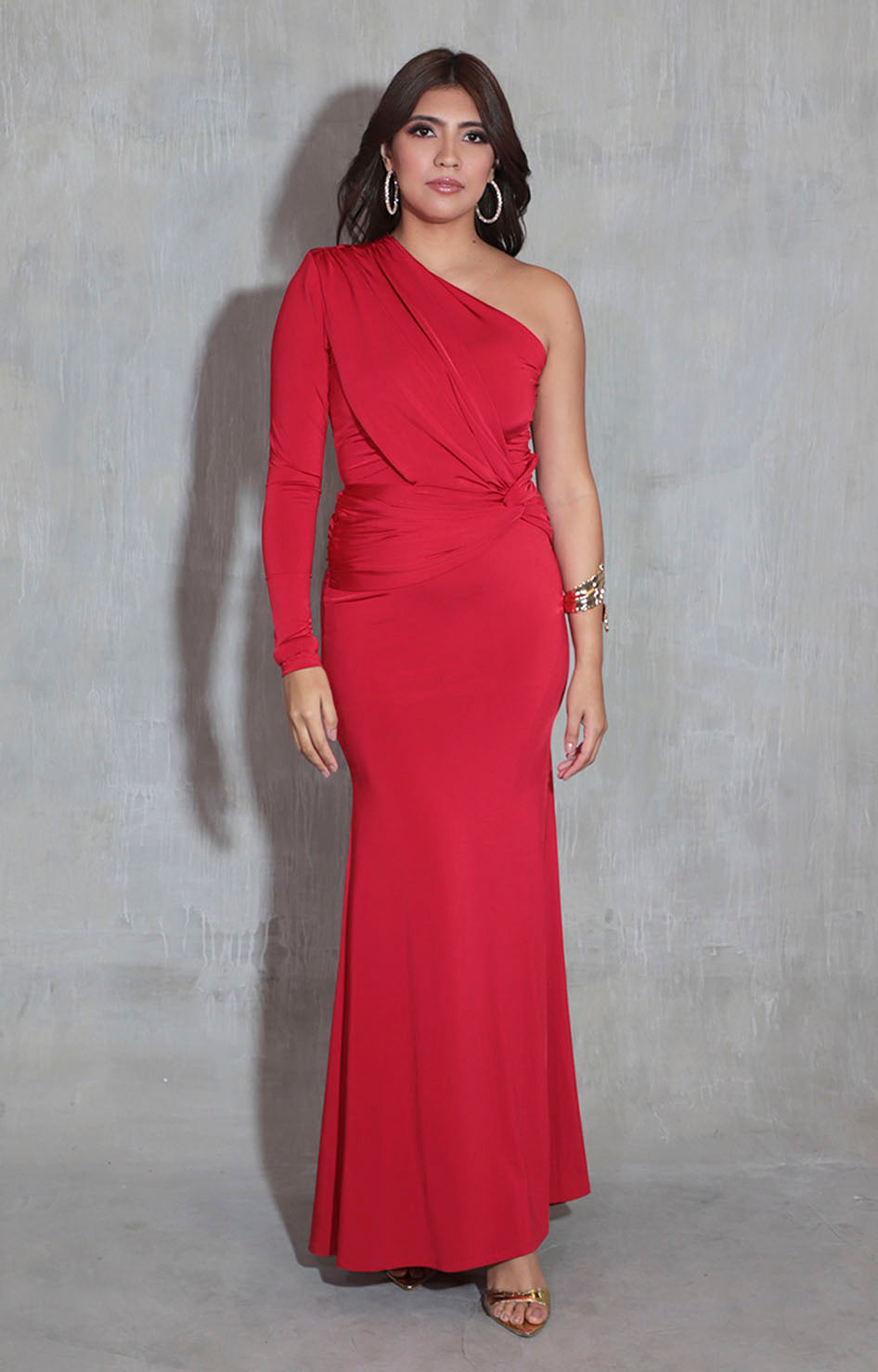 Vestido rojo satinado - VESTIDO Boutiquemirel 