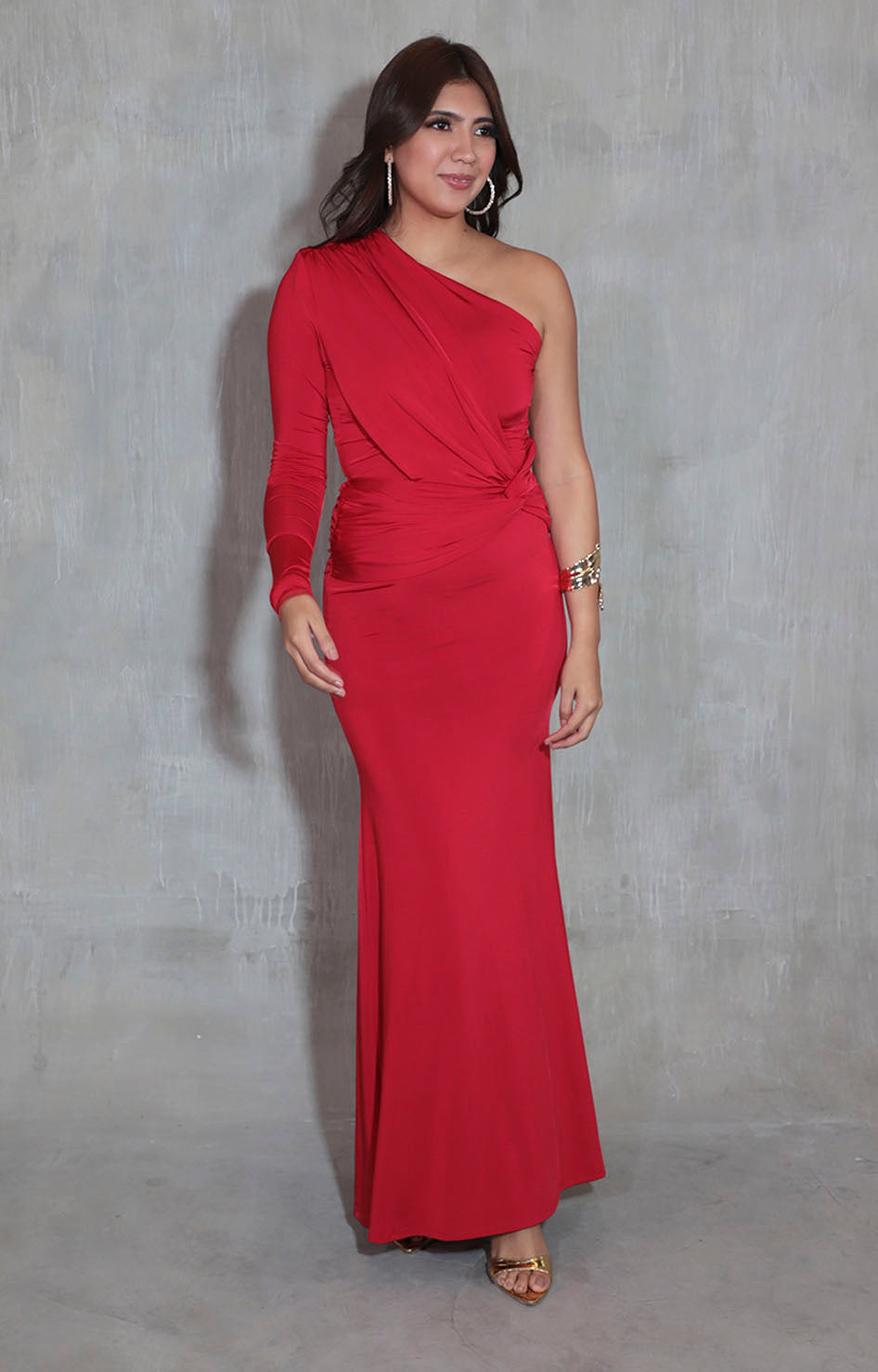 Vestido rojo satinado - VESTIDO Boutiquemirel 