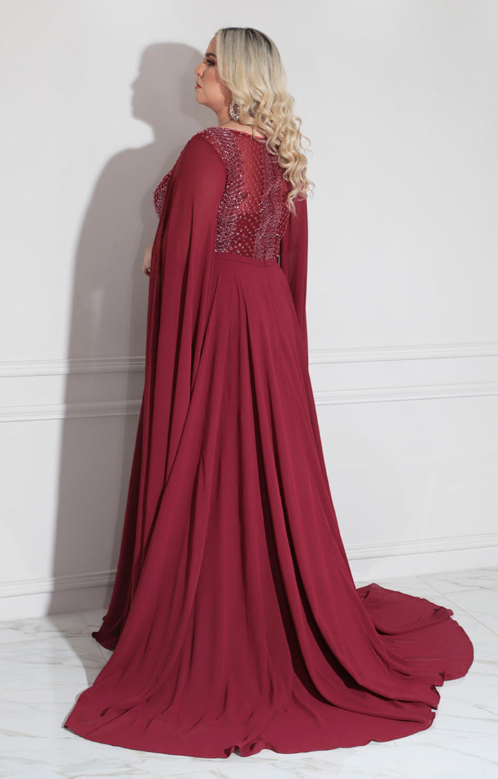 Vestido vino de gala