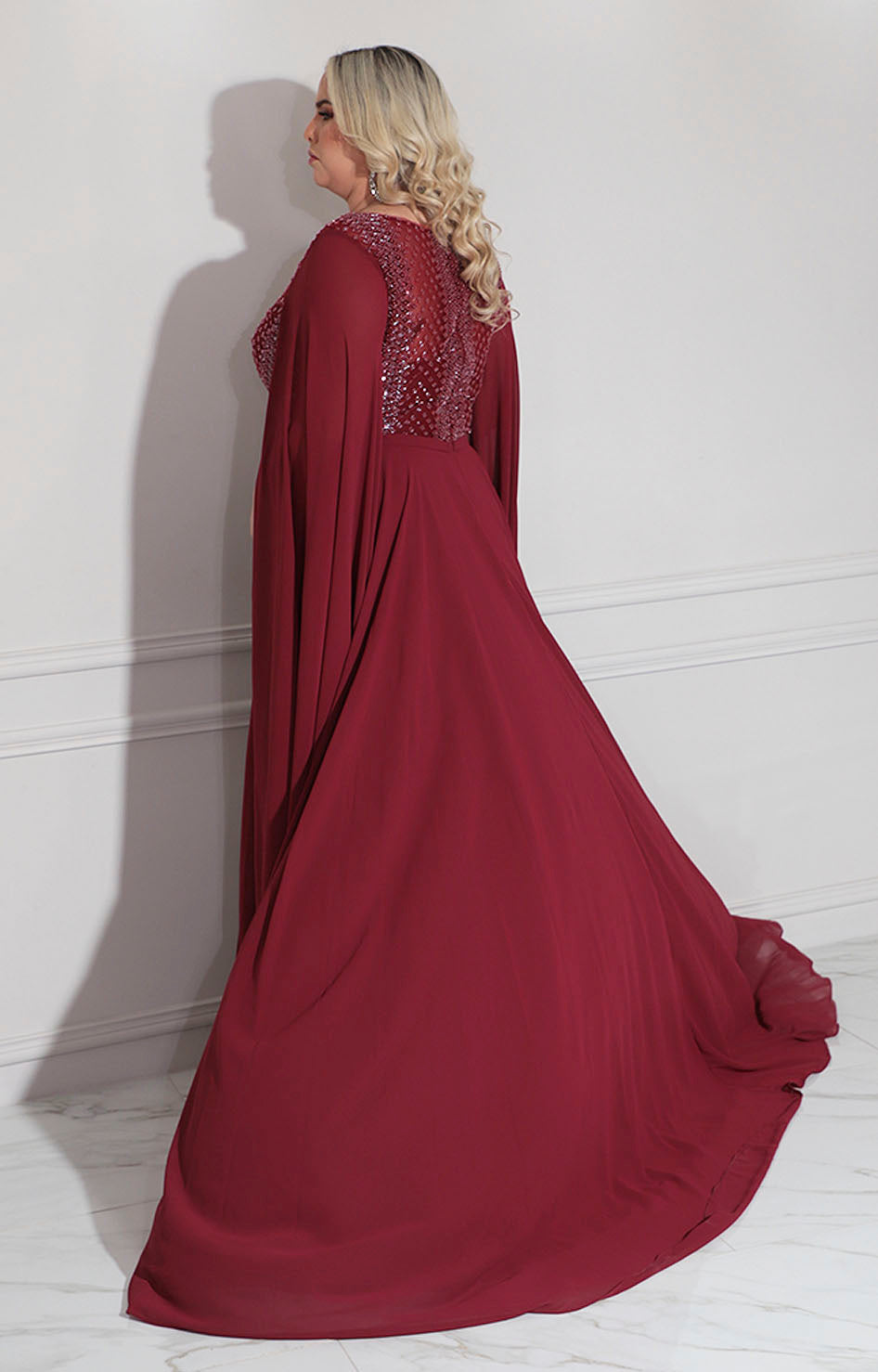 Vestido vino de gala