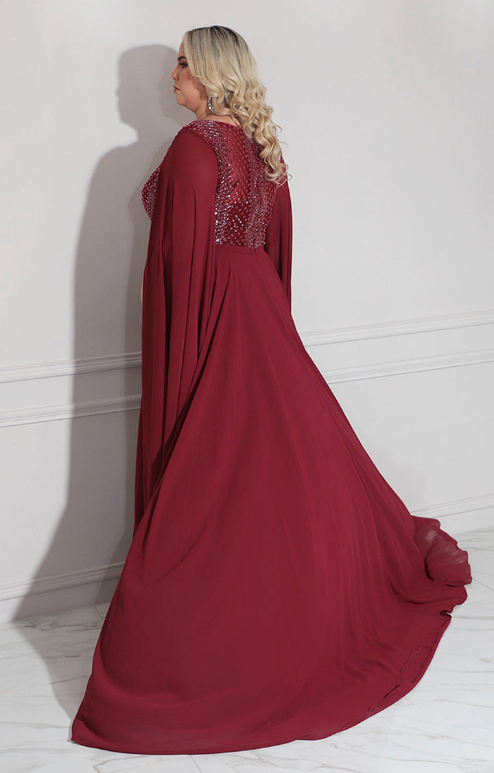 Vestido vino de gala