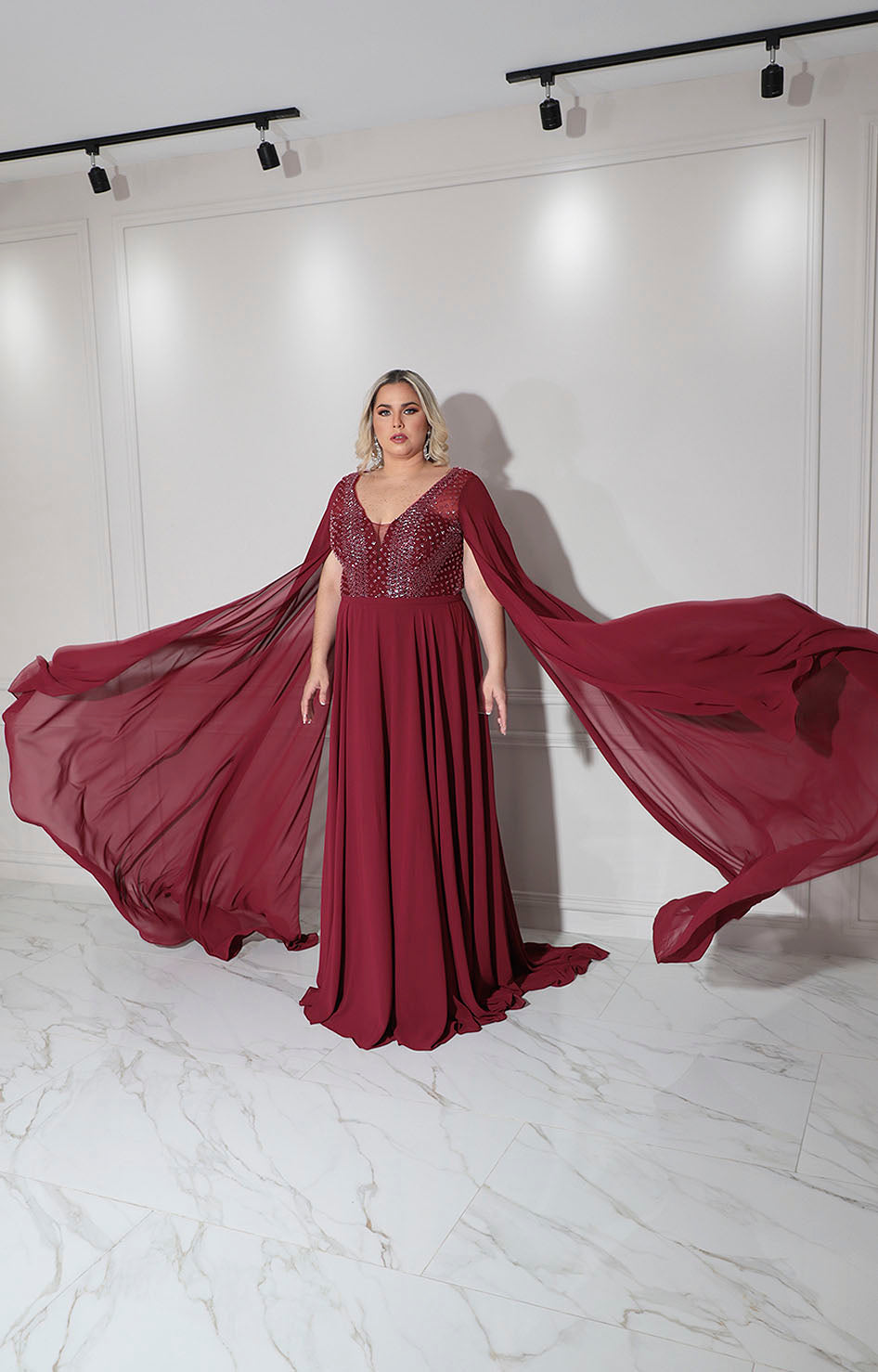 Vestido vino de gala