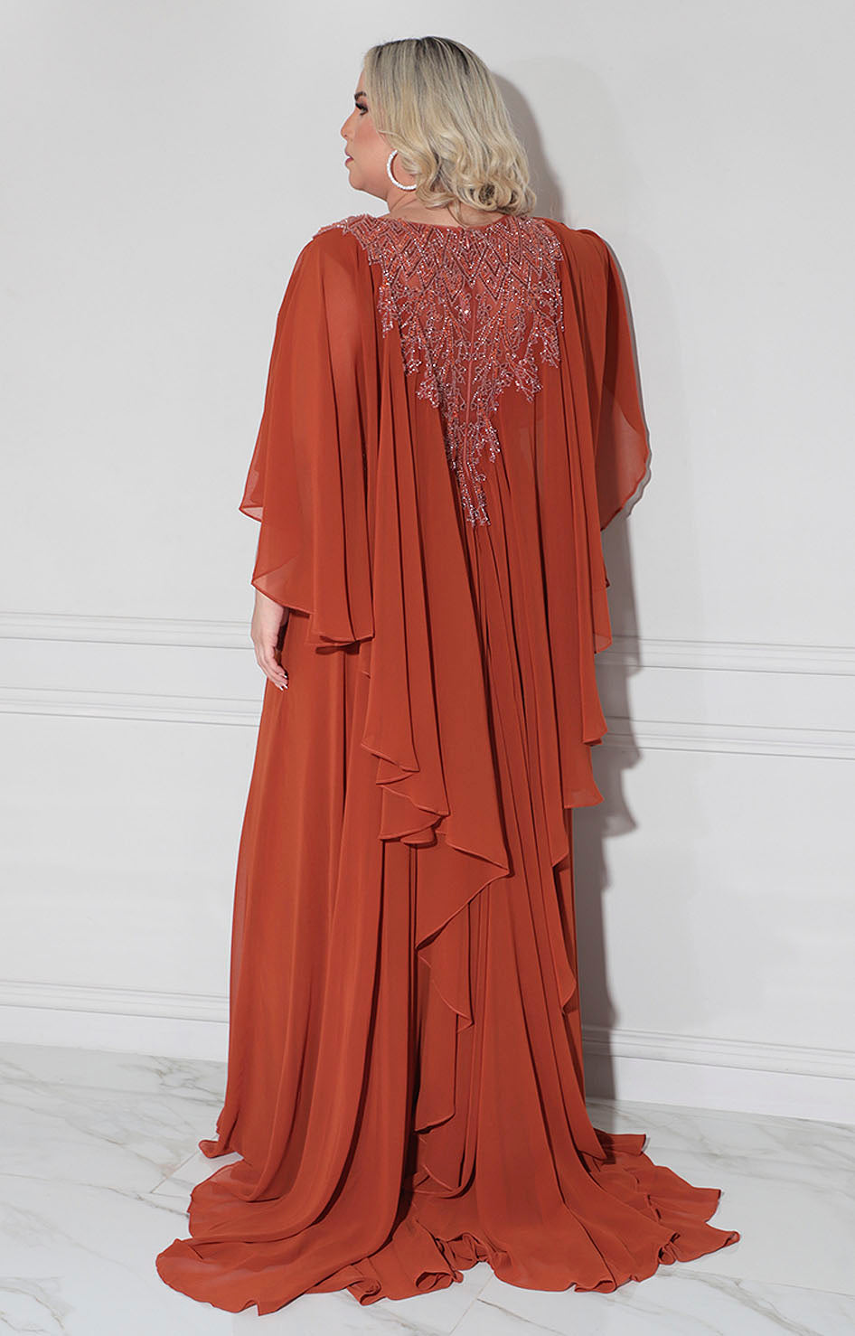 Vestido chedrón de gala