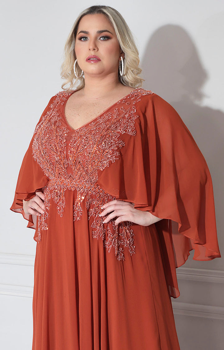 Vestido chedrón de gala