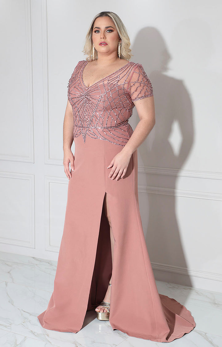 Vestido rosa de gala