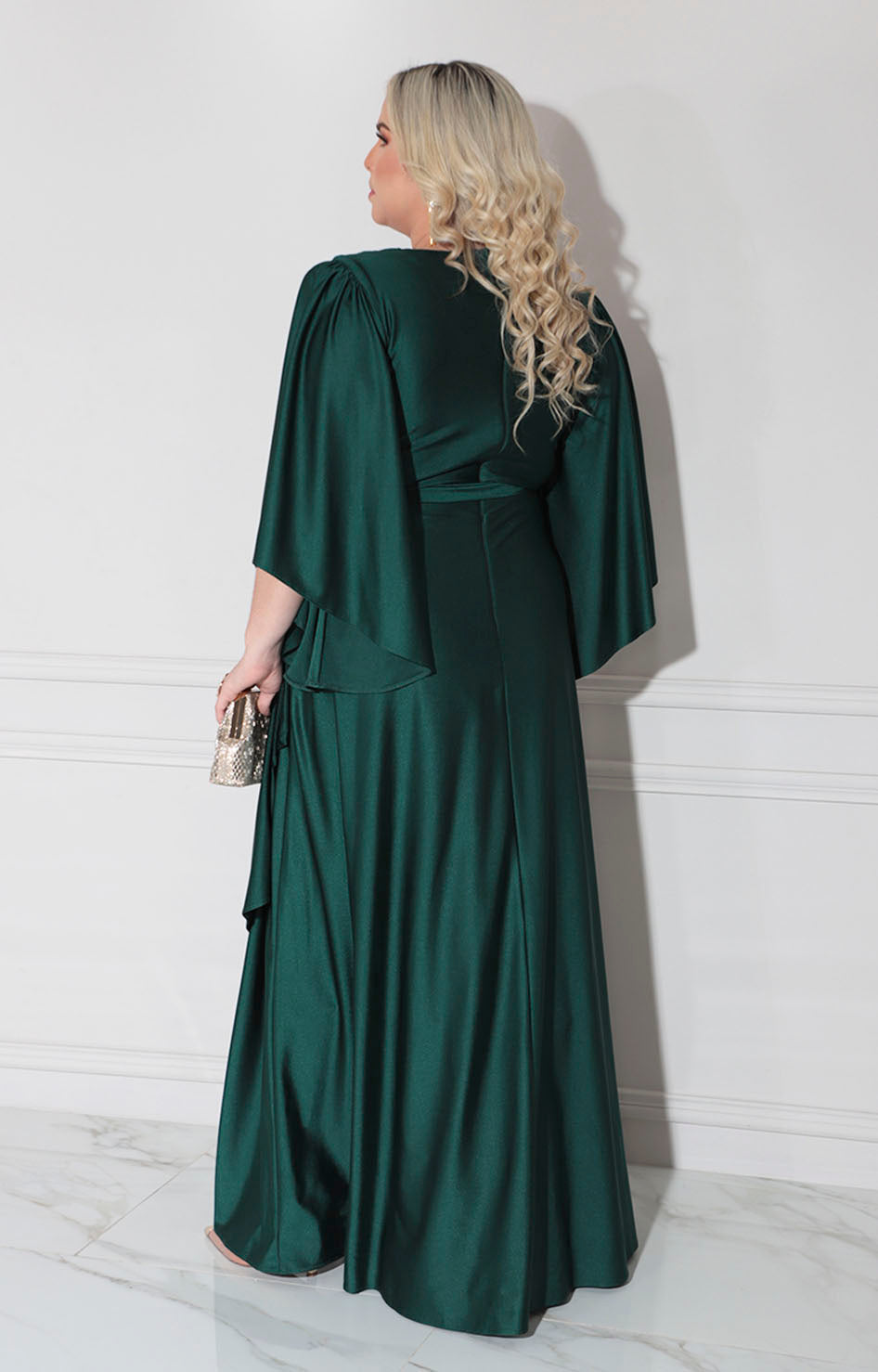 Vestido verde pino