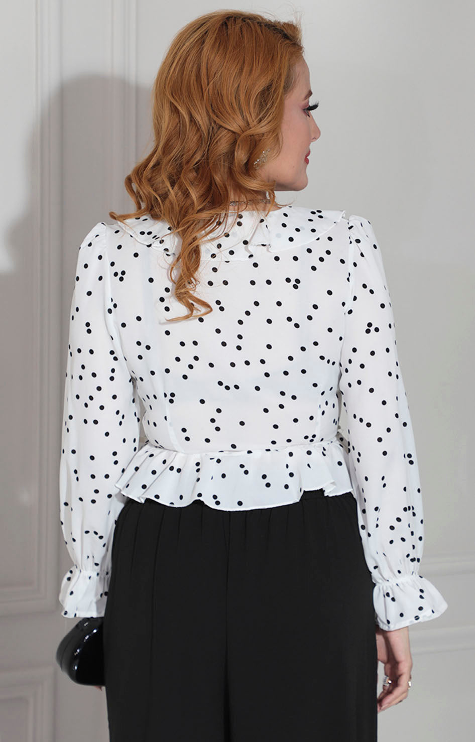 Blusa blanca polka-dots