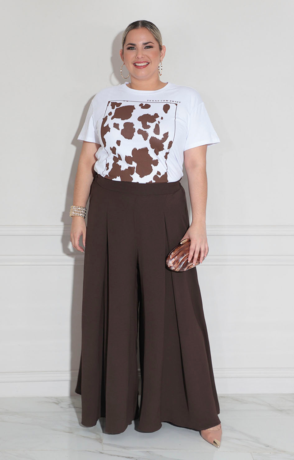 Blusa blanca cow