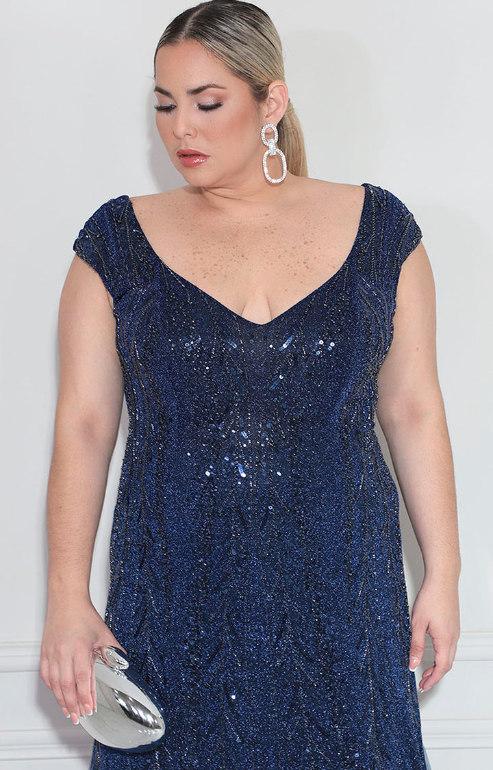 Vestido de gala azul