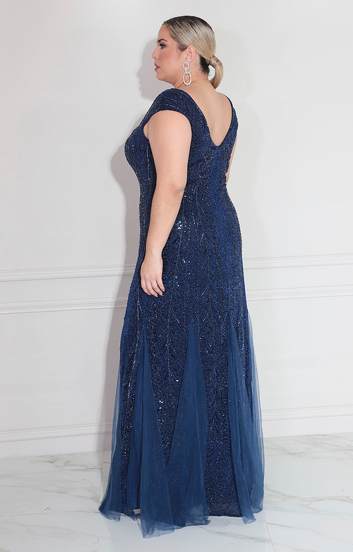 Vestido de gala azul