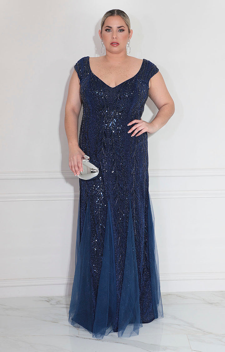 Vestido de gala azul