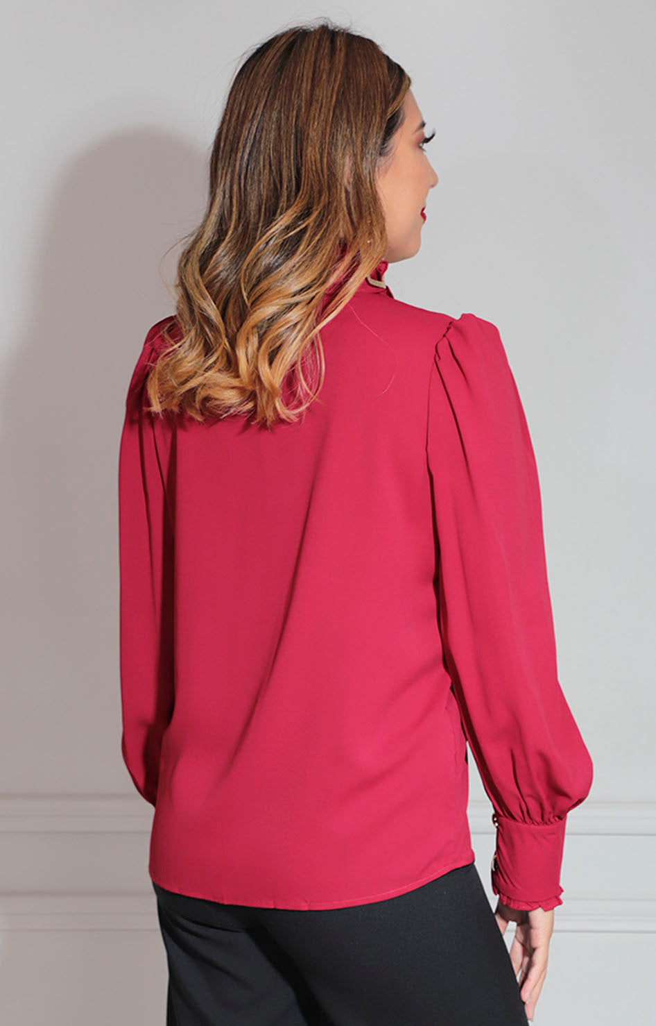 Blusa vino con lazo - BLUSA Boutiquemirel 