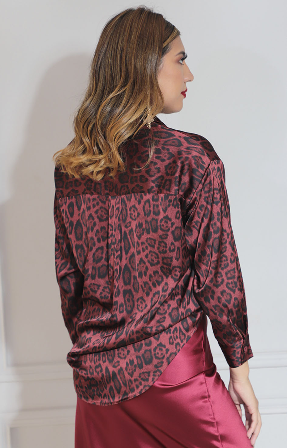 Blusa vino estampada