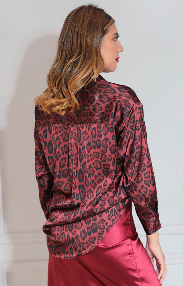 Blusa vino estampada