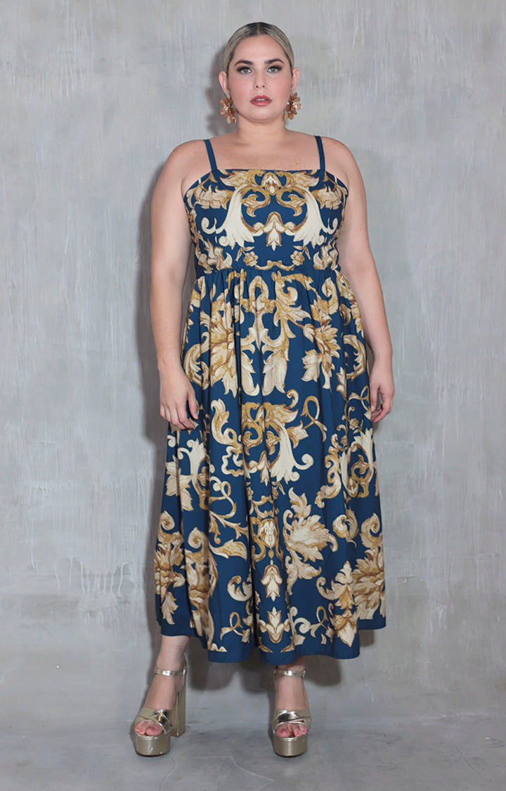 Vestido azul estampado - VESTIDO XL Boutiquemirel 